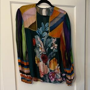 Anthropologie Multicolor Floral Blouse